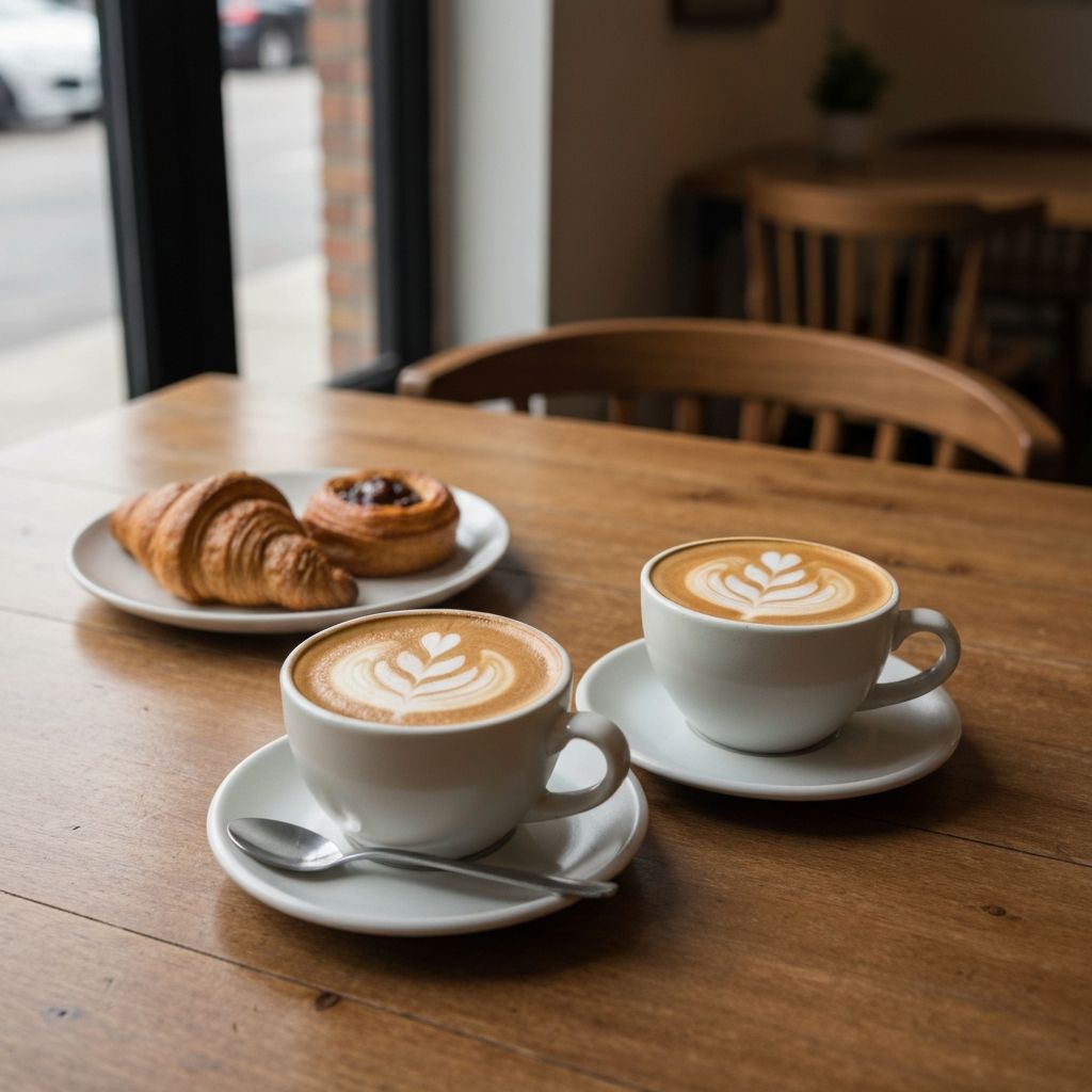 Specialty coffee and pastries served at Good George Cafe